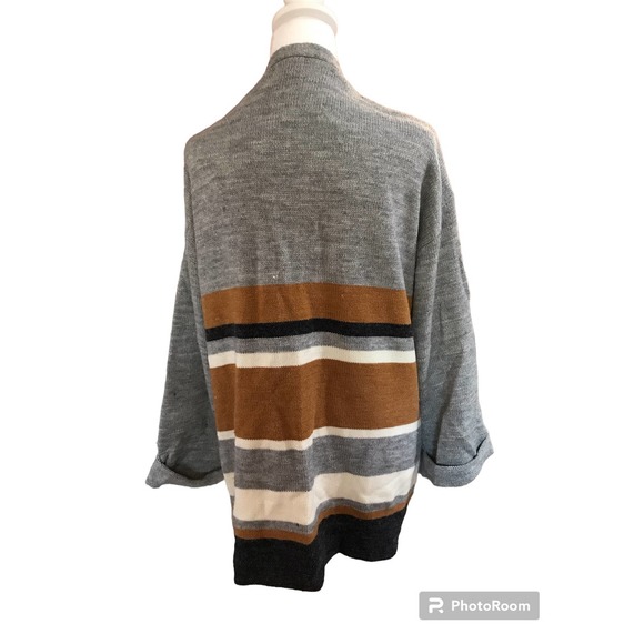 Strip Women's‎ Knit Open Front Cardigan Sweater- Small C/H - Picture 3 of 11